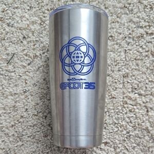 Disney Stainless Steel EPCOT 35 Silver & Blue Travel Tumbler